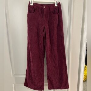 Forever 21 Corduroy Pants in Burgundy